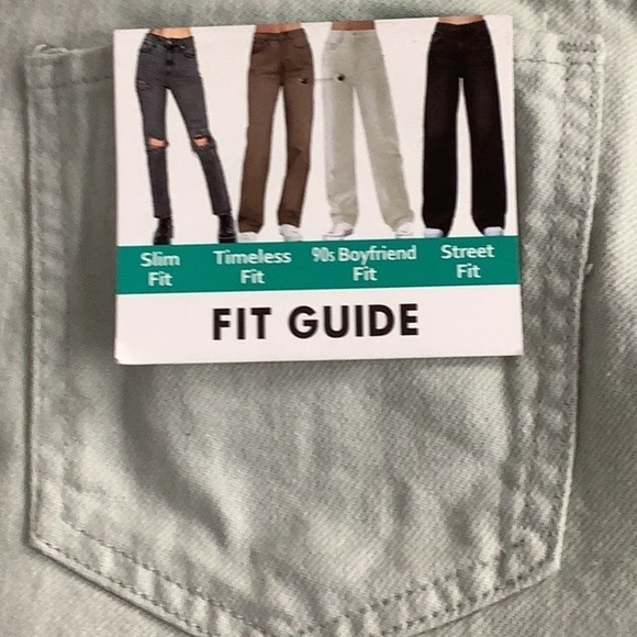 S.O.N.G. 90s Boyfriend Jean light green Size 13 New With Tags - Picture 4 of 8